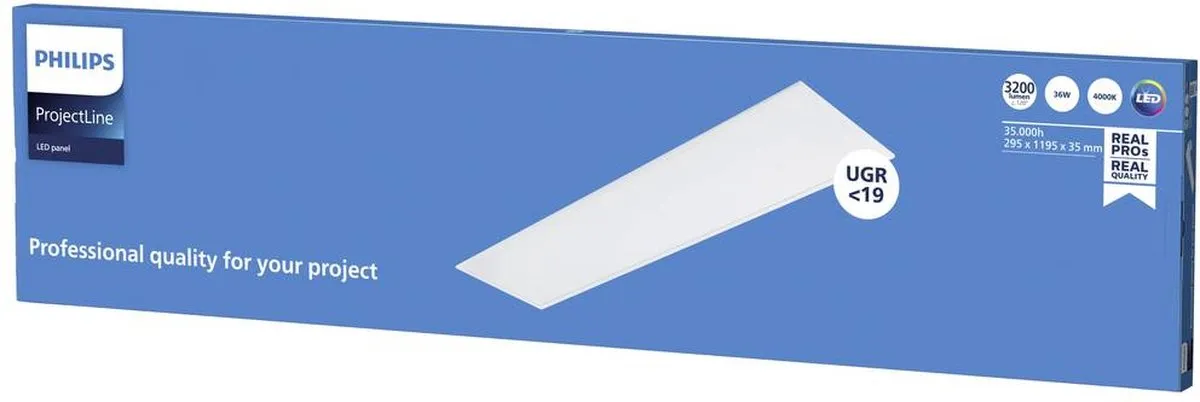 Philips ProjectLine Inbouwpaneel 30x120cm - 3200 Lm 4000K