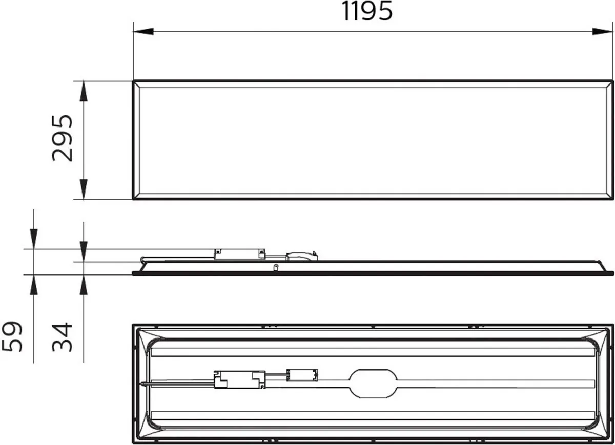 Philips ProjectLine Inbouwpaneel 30x120cm - 3200 Lm 4000K - afbeelding 6 van 6