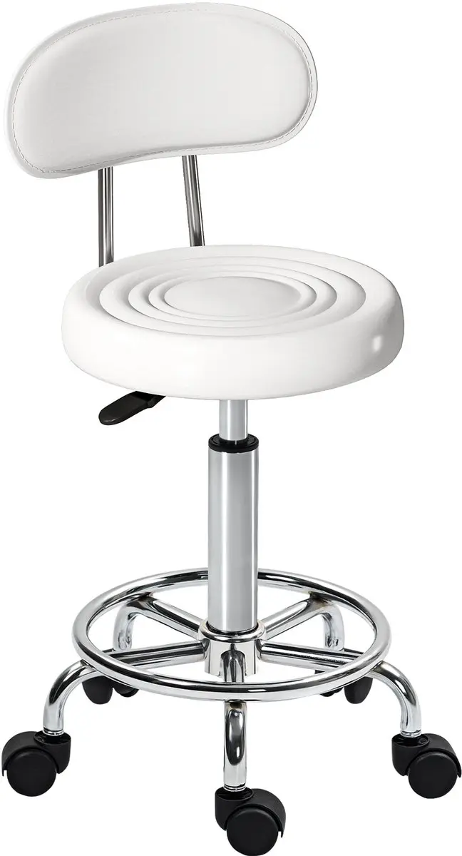 HOMCOM-Salonkruk-Staal-40x32x86cm-Wit