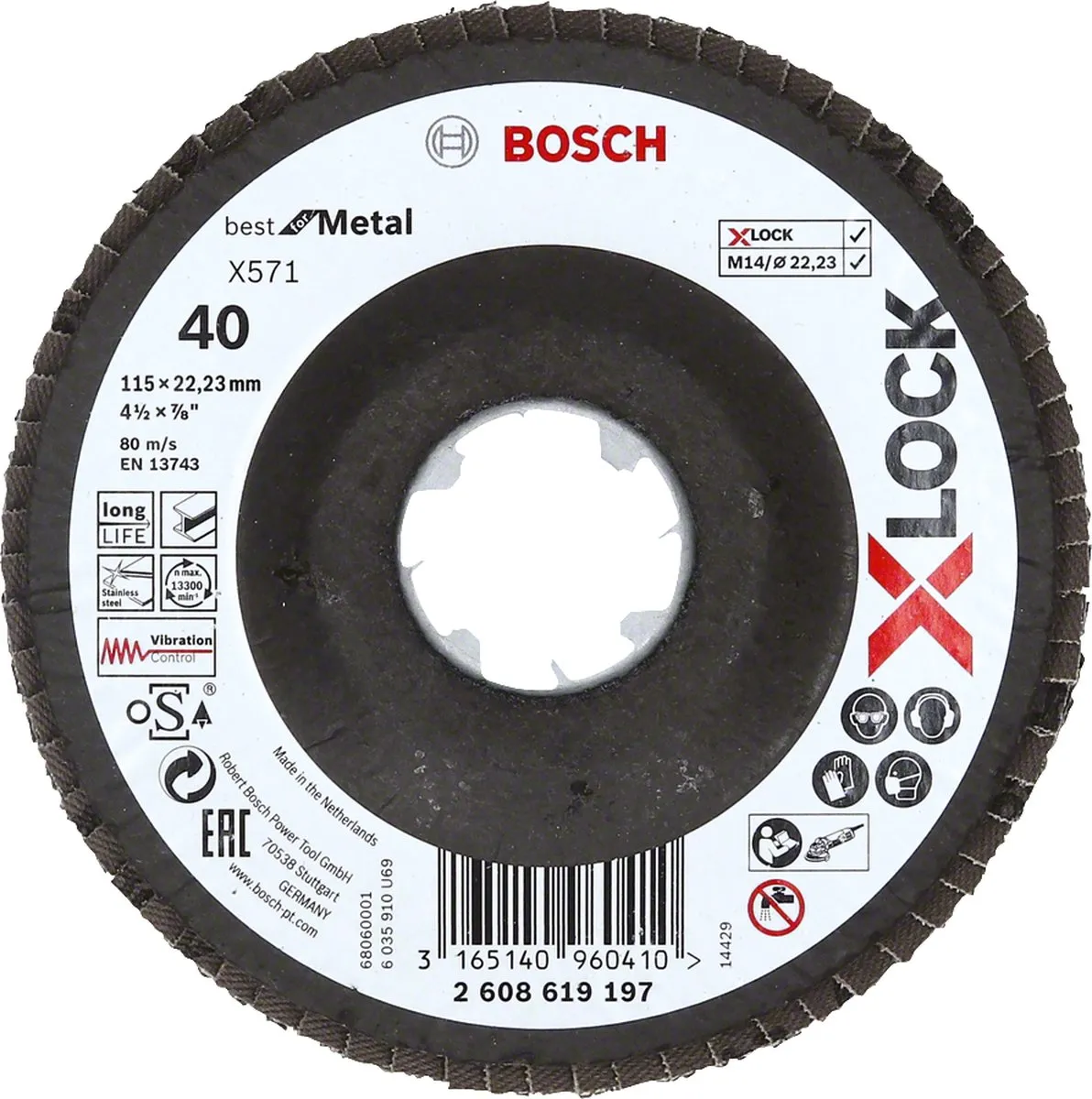 Bosch Professional PRO X571 X-Lock Lamellenschijf 115mm G40