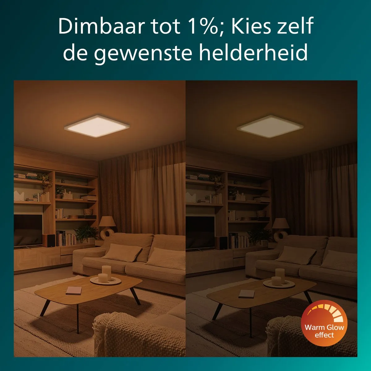 Philips Valen Plafondlamp 13W - WarmGlow 2200K-6500K - Ø30cm Wit - afbeelding 6 van 6