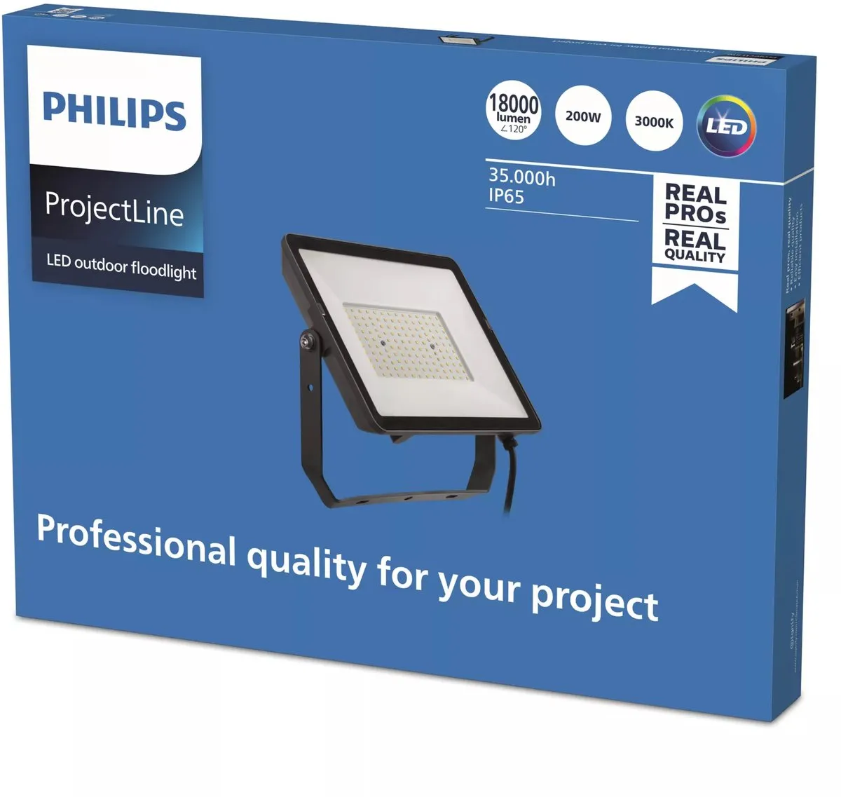 Philips ProjectLine Schijnwerper 200W Warmwit - Zwart