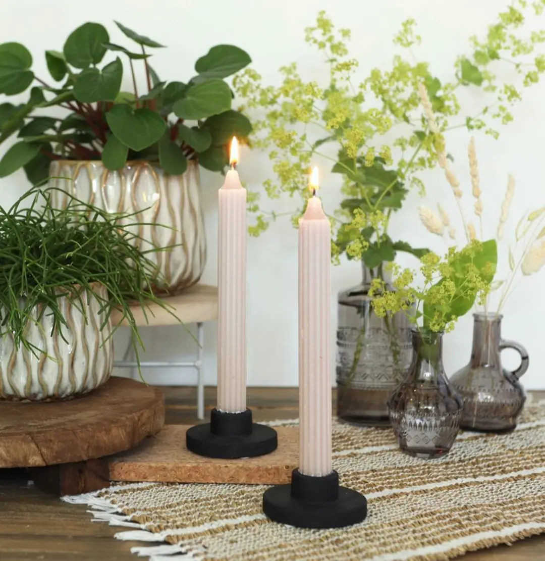 Ideas 4 Seasons Potlood Kaarsen 2,2x20cm - Lichtroze - 4 stuks - afbeelding 2 van 2
