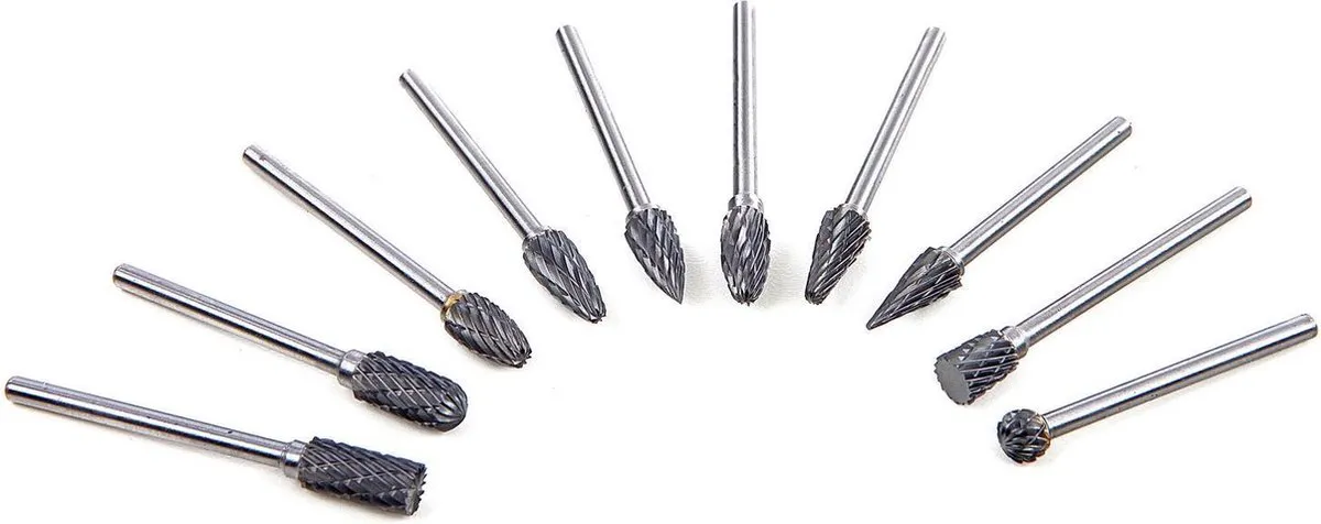 HBM 10-delige HM Frezenset Model 2 - 6cm - 3mm As