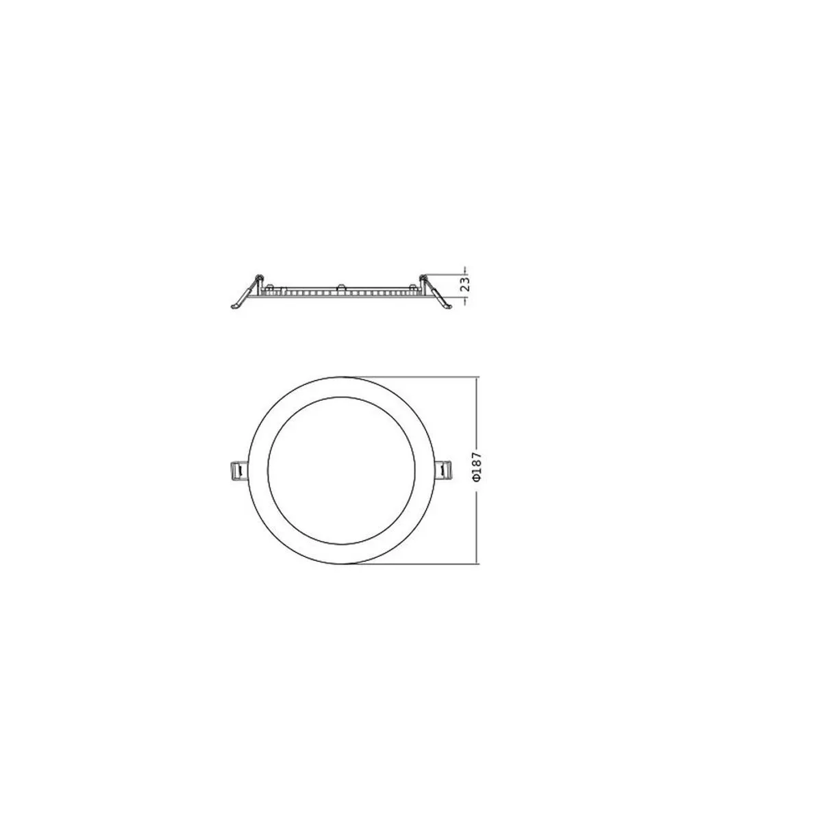LEDVANCE Downlight Slim Alu 16W 1600lm Warm Wit - Ø18.7cm