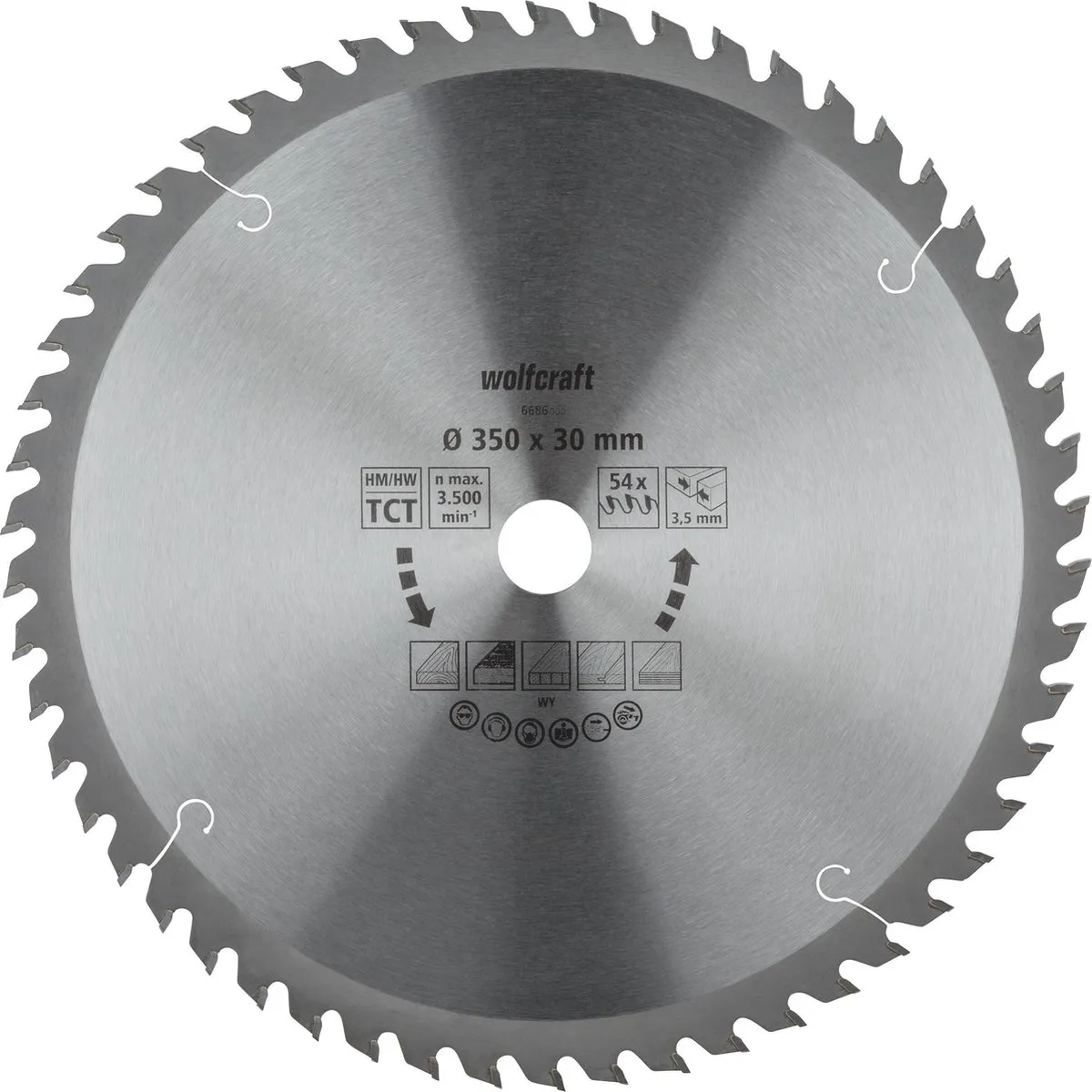 Wolfcraft HM Tafelcirkelzaagblad 54 Tanden