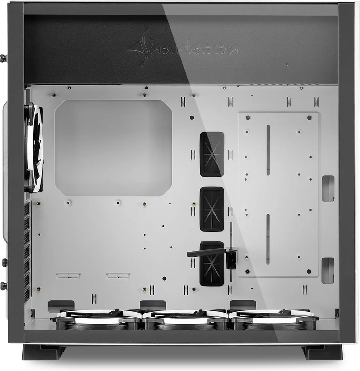 Sharkoon 4044951027460 ATX Behuizing - 5x 2.5" 3x 3.5" - 4 Ventilatoren - Wit - afbeelding 6 van 6