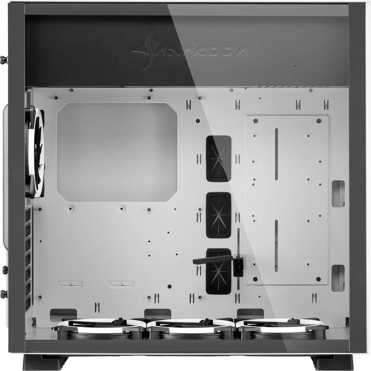 Sharkoon 4044951027460 ATX Behuizing - 5x 2.5" 3x 3.5" - 4 Ventilatoren - Wit