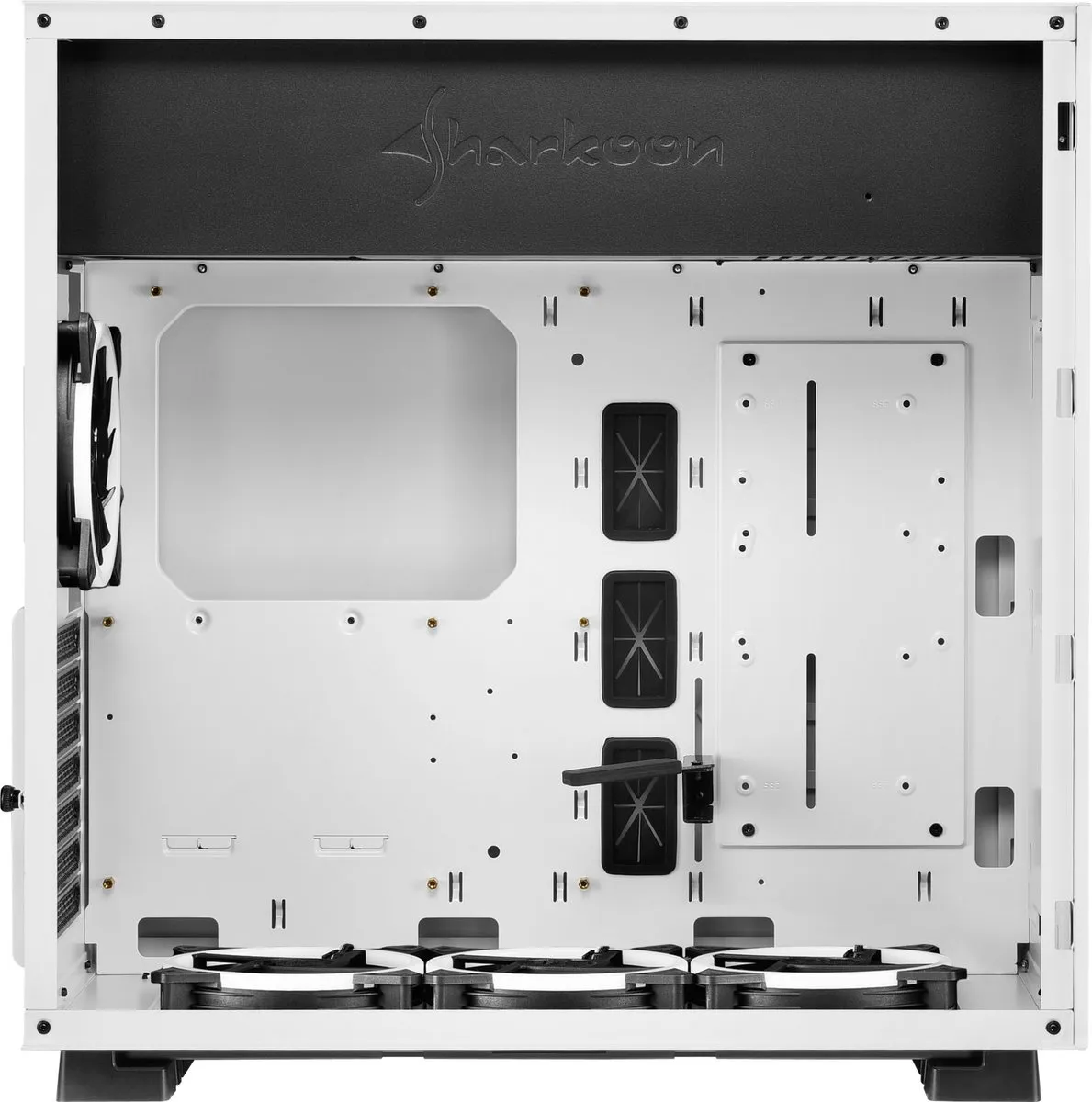 Sharkoon 4044951027460 ATX Behuizing - 5x 2.5" 3x 3.5" - 4 Ventilatoren - Wit