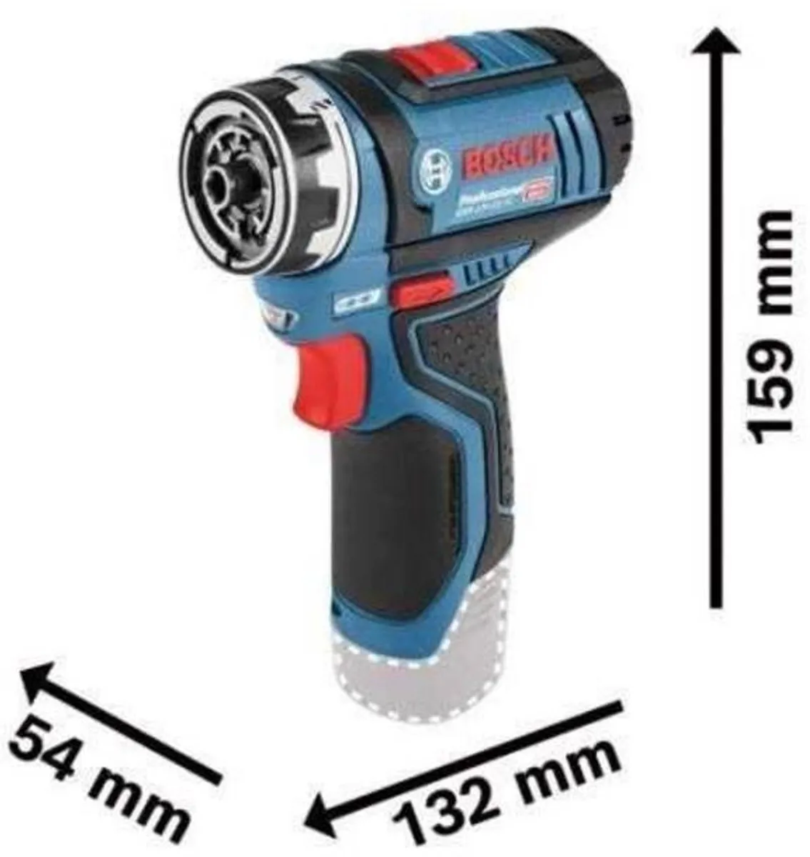 Bosch Professional GSR 12V-15 FC Accuschroefboormachine - 2x 2,0Ah accu's - afbeelding 6 van 6