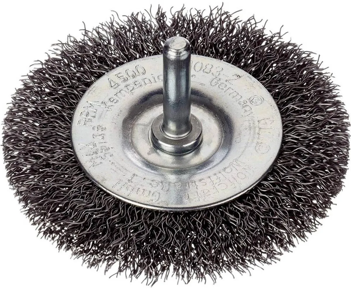 wolfcraft - Staalborstel boormachine set 4 delig - Draadborstel - Schuurborstel - Borstelset – Roestverwijderaar - 2133000