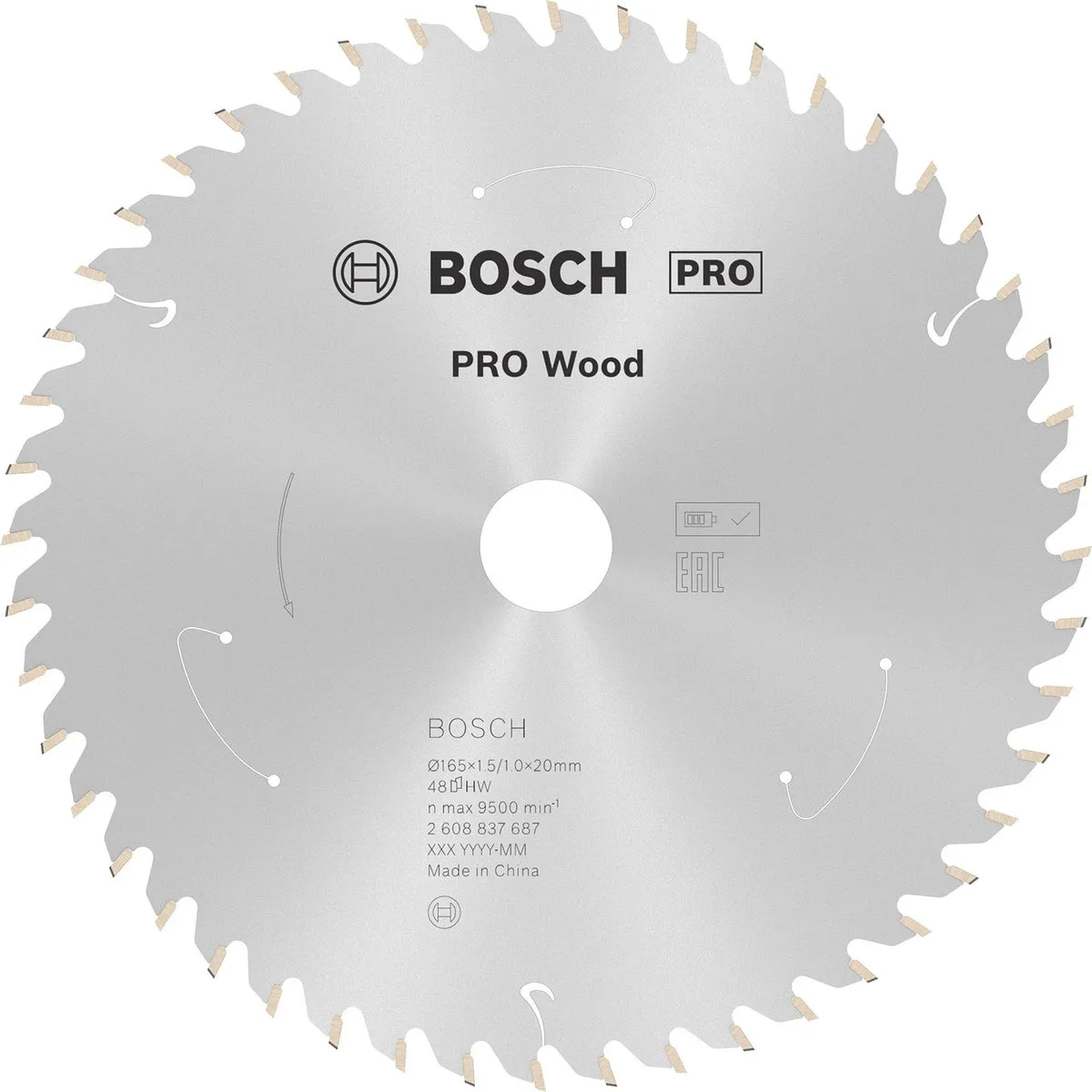 Bosch Professional Cirkelzaagblad PRO Wood 165mm 48T
