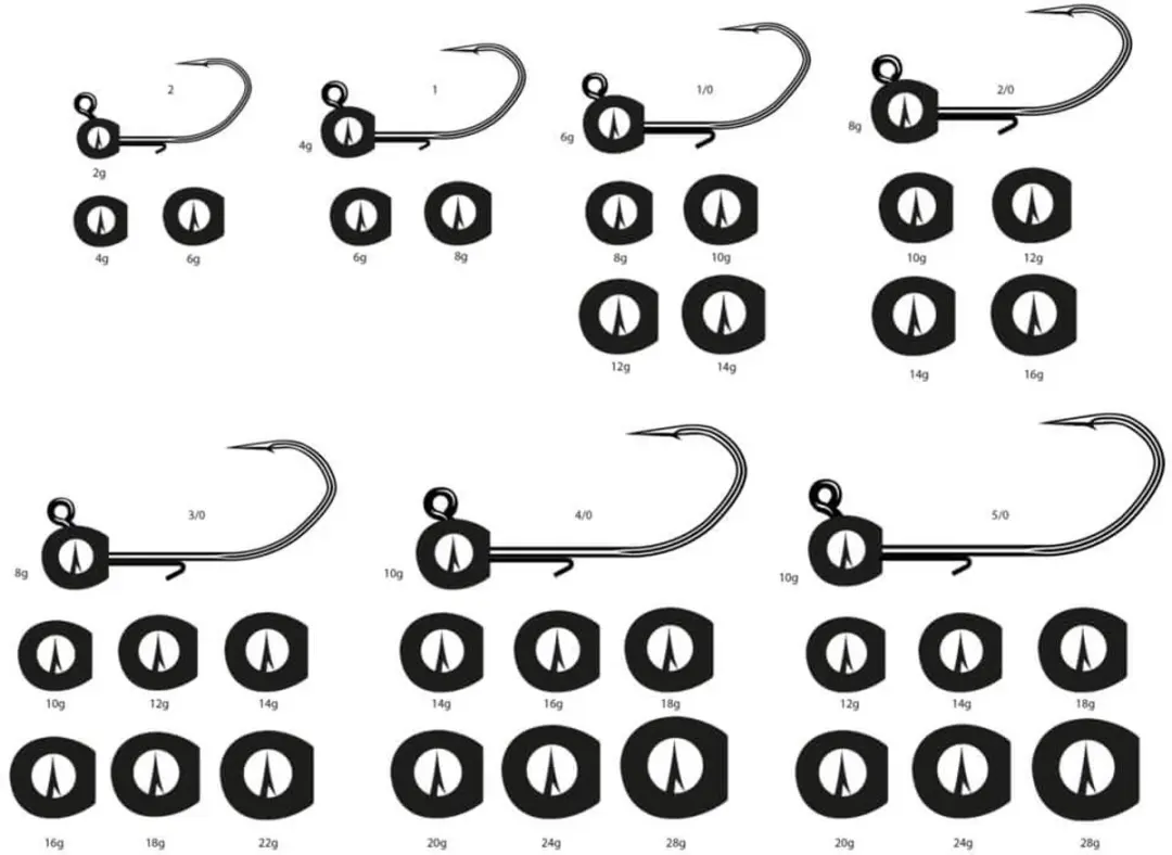 VMC 7157 Bullet Jig Loodkop 16g #8/0 - 3 stuks - afbeelding 2 van 3