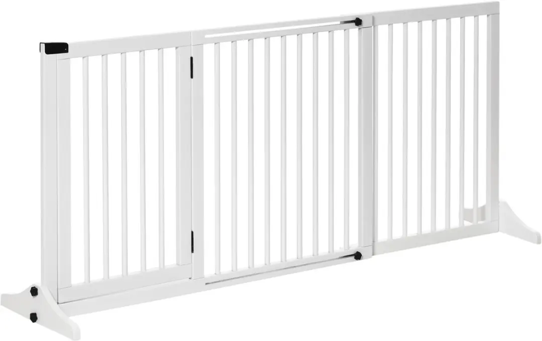 PawHut-Huisdierhekje-Hout-166x36x71cm-Wit