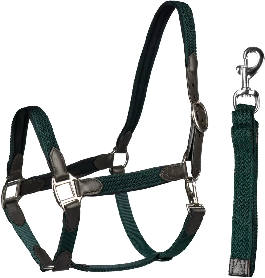 Halster Set Leer Met Gevlochten Nylon | Full - afbeelding 2 van 2