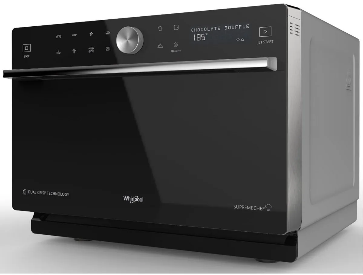 Whirlpool Supreme Chef MWSC 9133 SB Combimagnetron 33L 1000W - Zwart - afbeelding 6 van 6