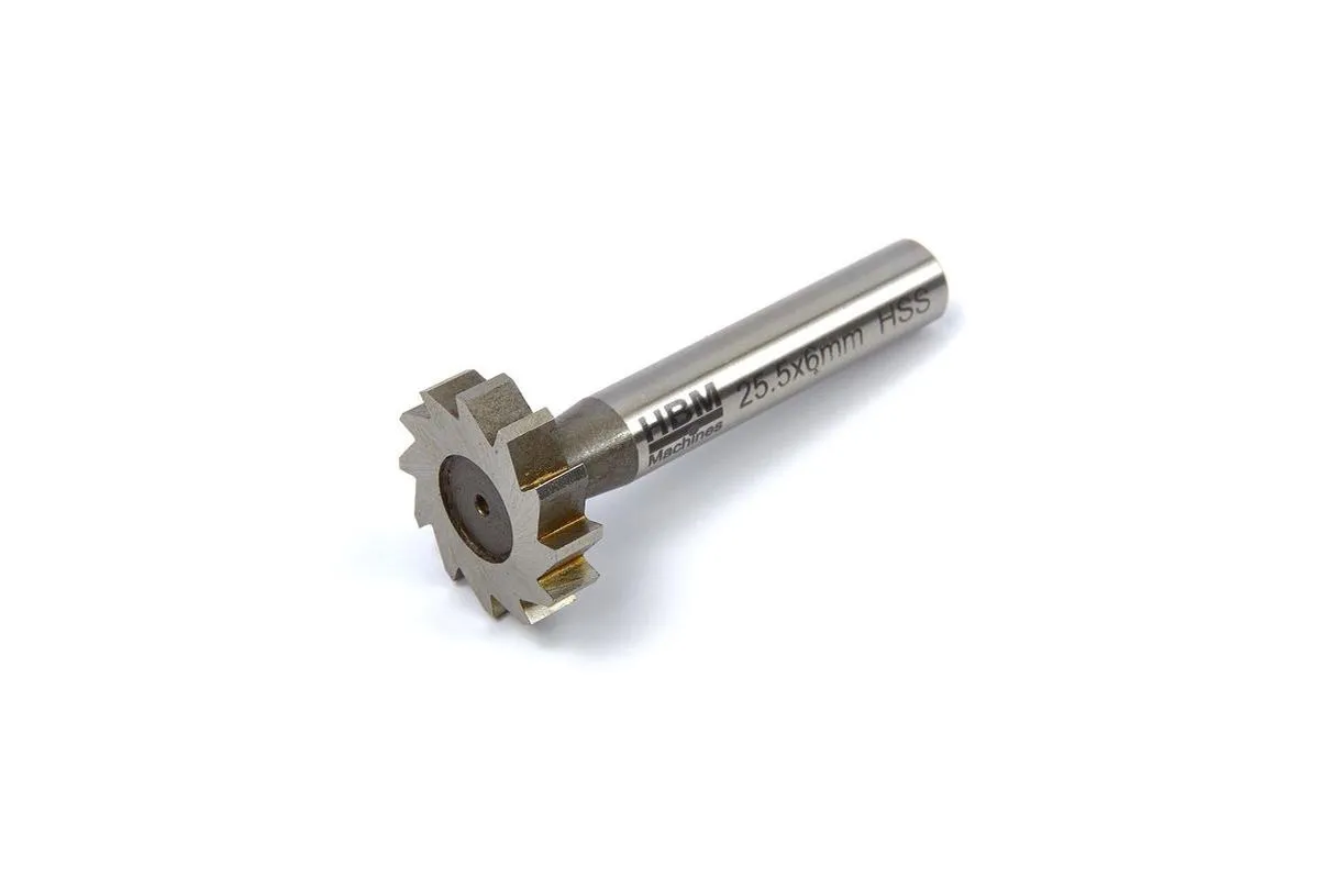 HBM 10-delige HSS M-2 T-gleuf frezenset