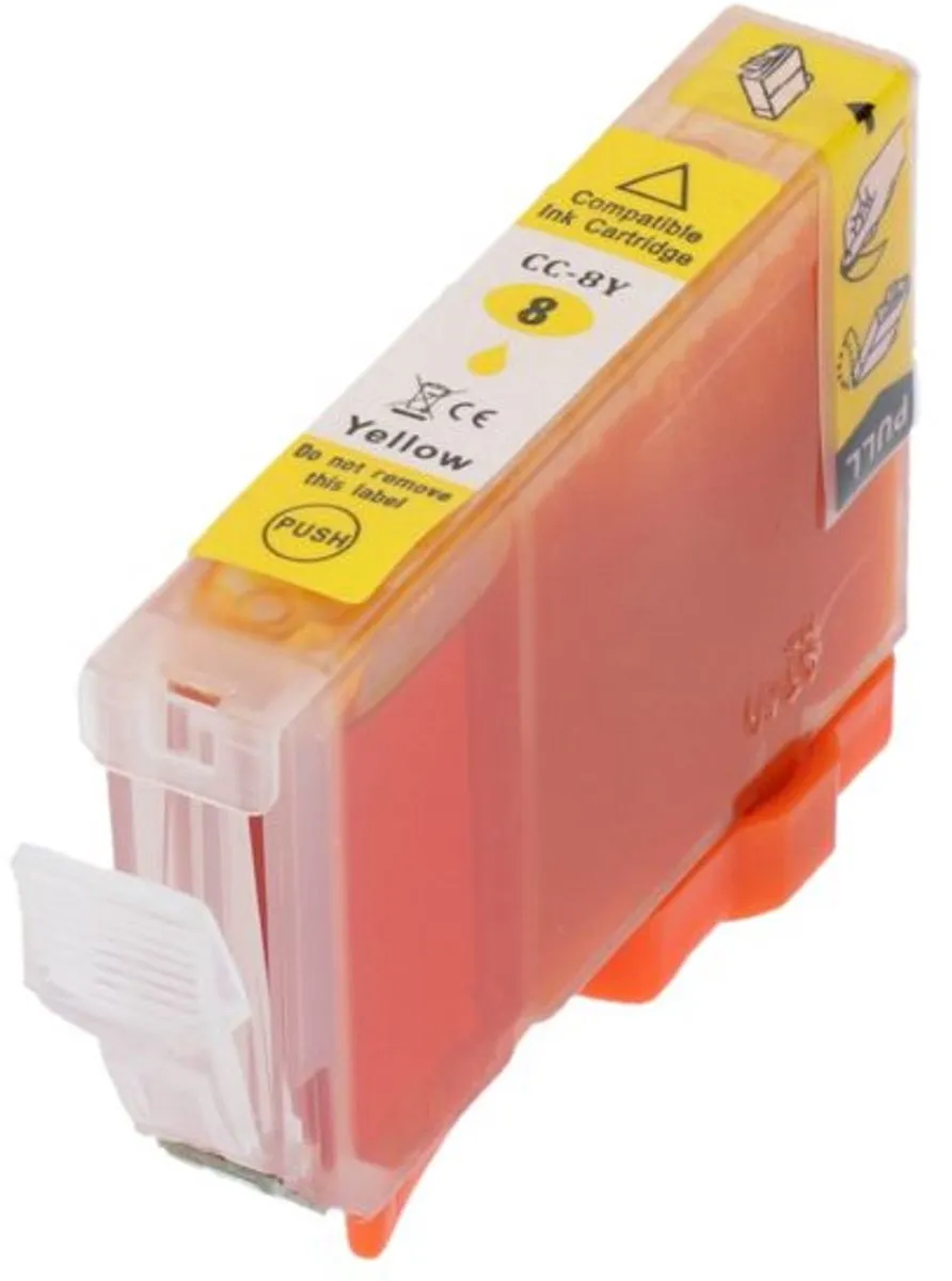 PrintAbout CLI-8Y Inktcartridge Geel - 15ml - o.a. Canon PIXMA