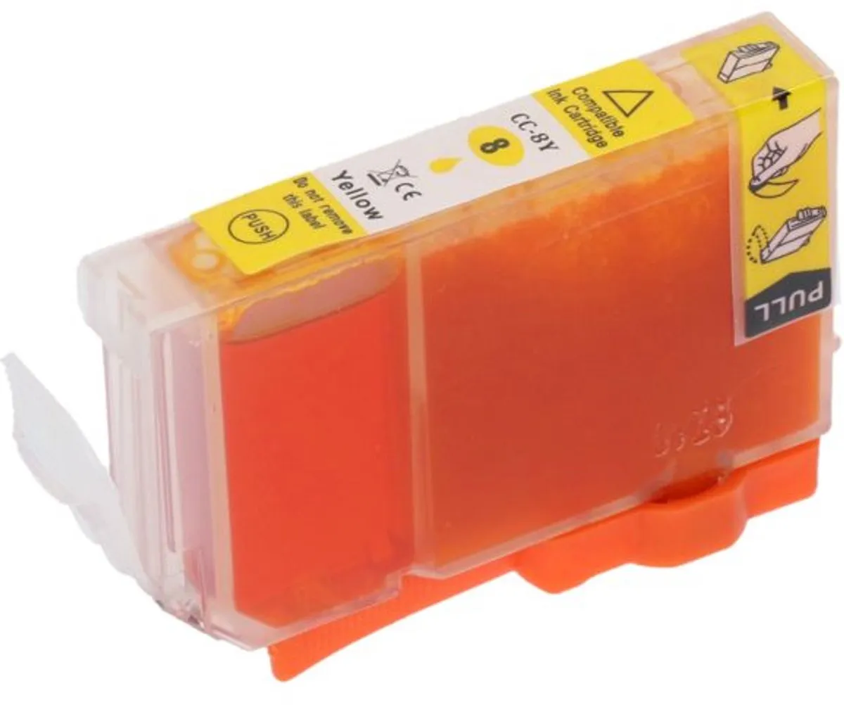 PrintAbout CLI-8Y Inktcartridge Geel - 15ml - o.a. Canon PIXMA