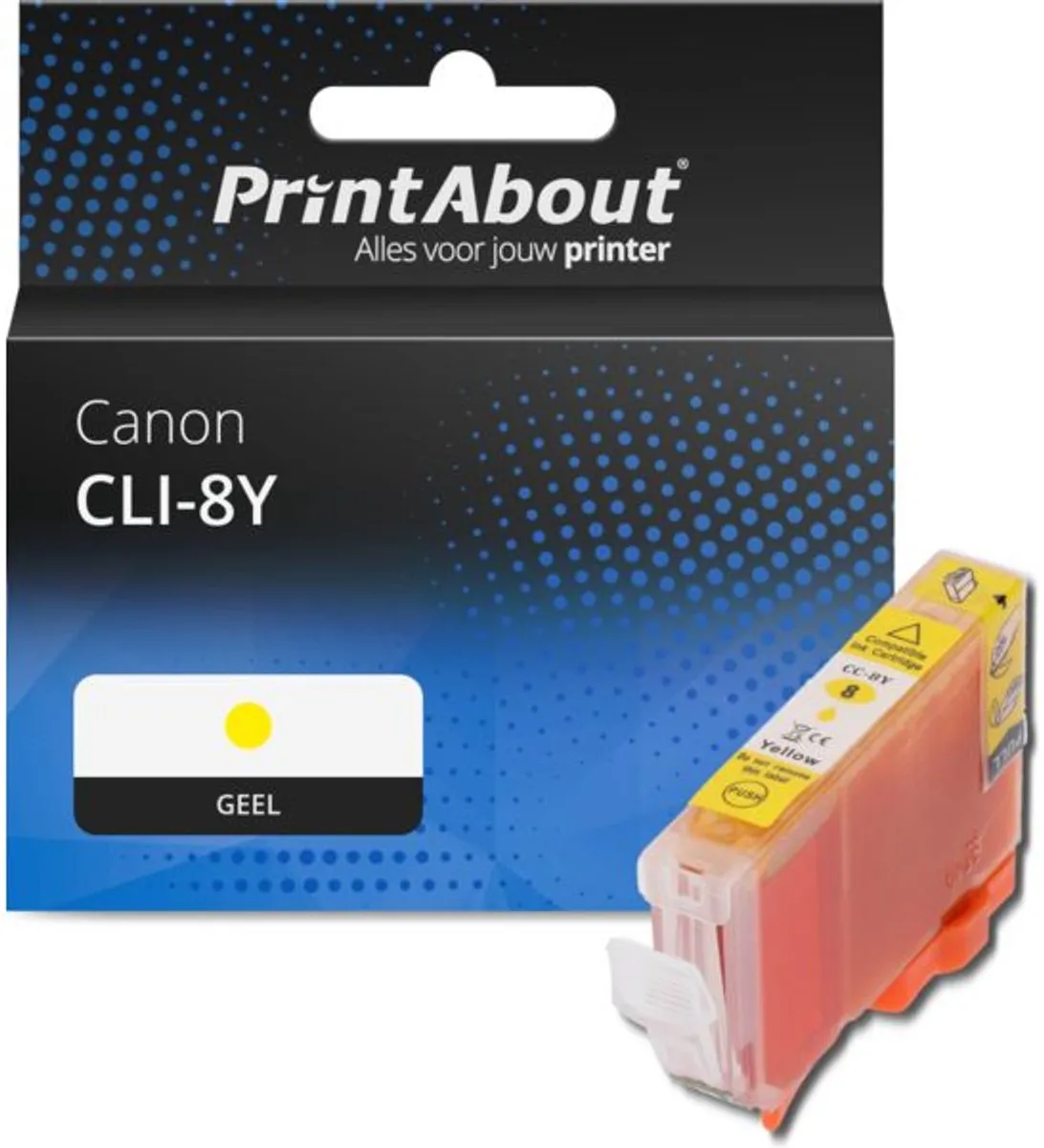 PrintAbout CLI-8Y Inktcartridge Geel