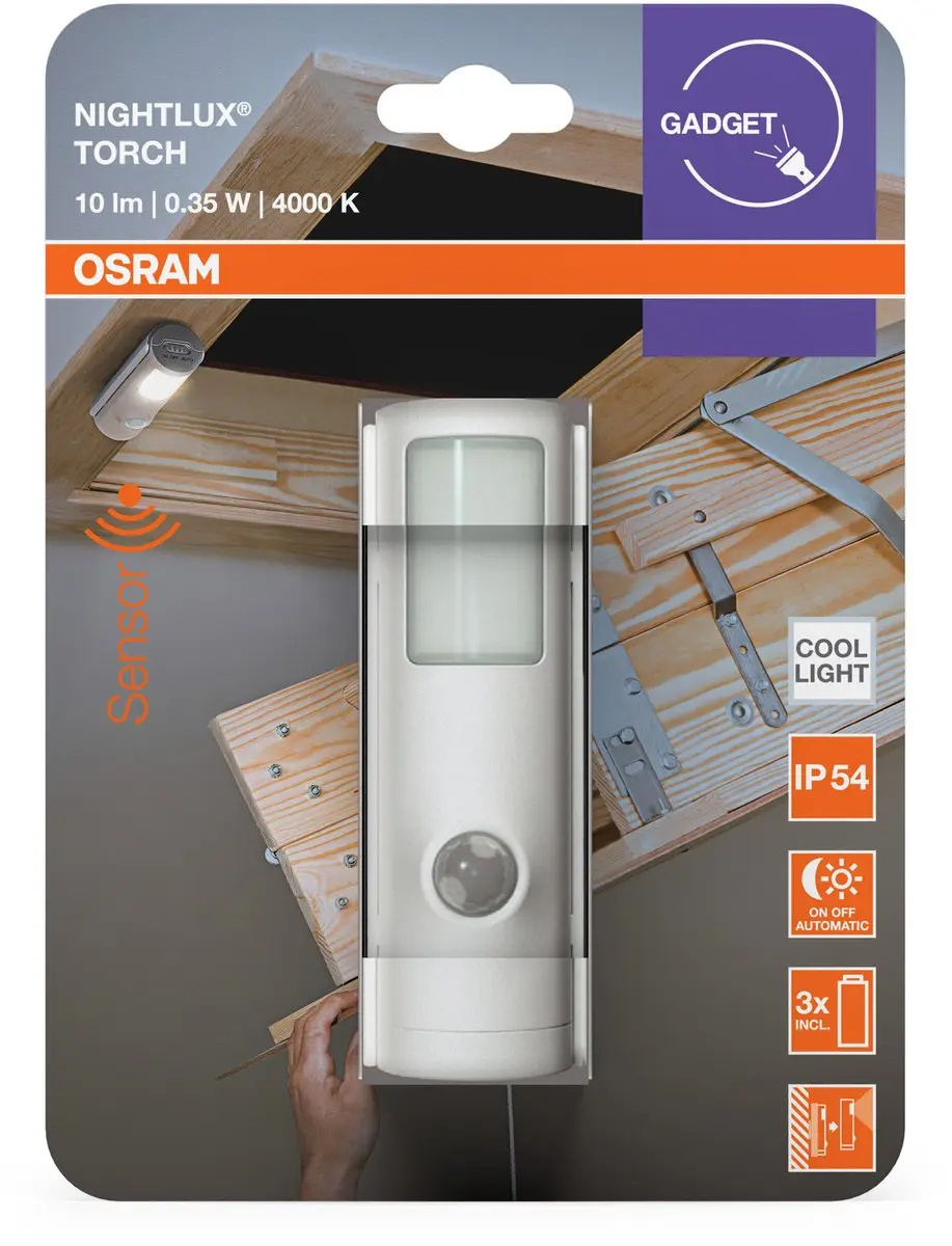 OSRAM Nightlux Torch LED-nachtlamp met zaklamp - Wit - afbeelding 6 van 6