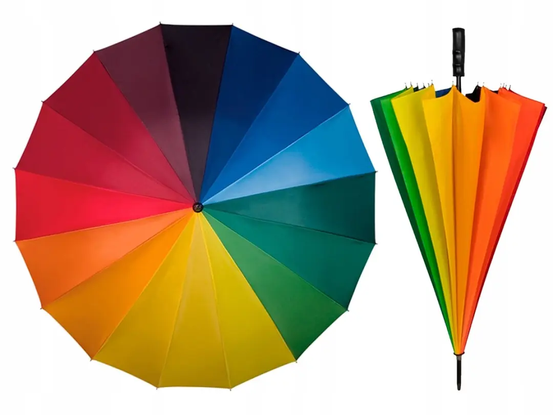 Grote Handmatige Regenboog Paraplu