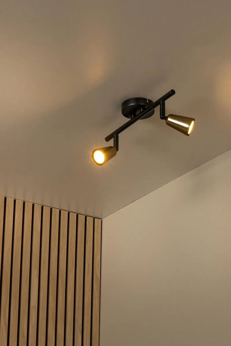 Lucide Tiana Wandspot 2xGU10 - Champagne