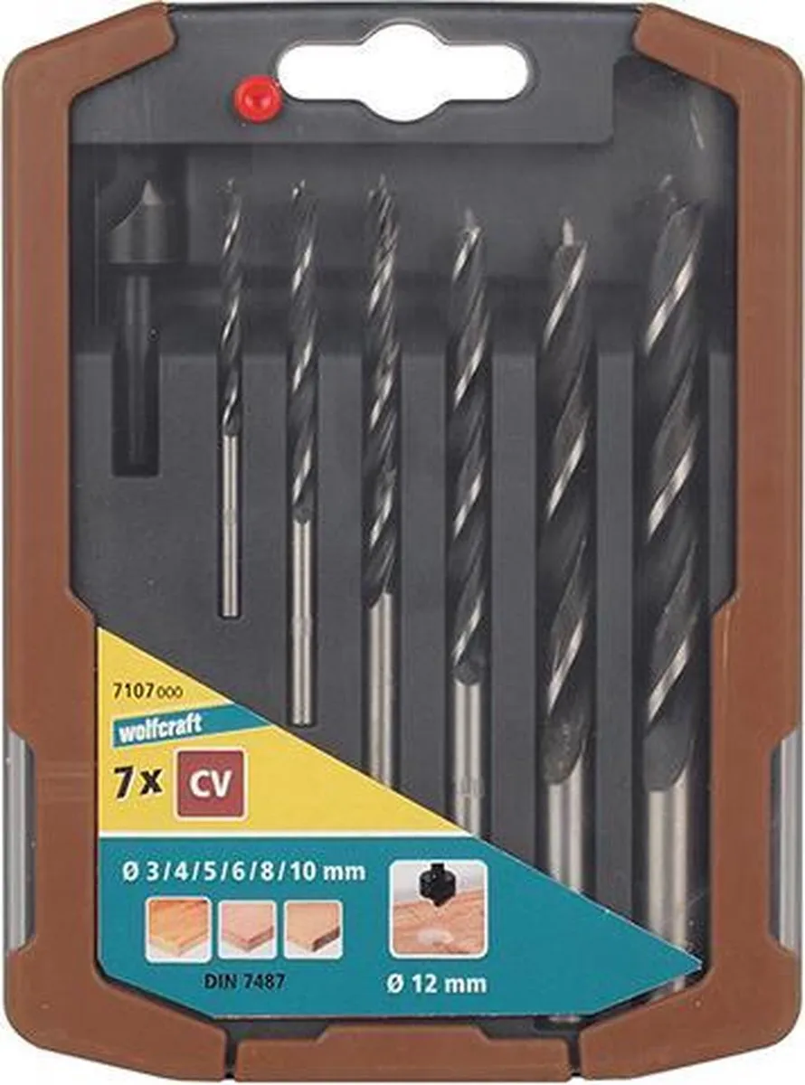Wolfcraft Houtspiraalboorset 7107000