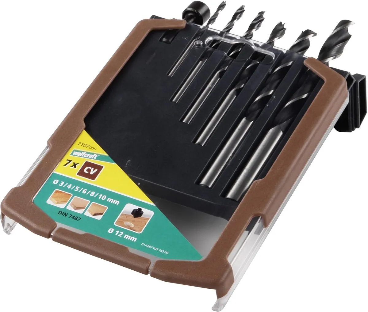 Wolfcraft Houtspiraalboorset 7107000 - 7-delig Ø3-10mm