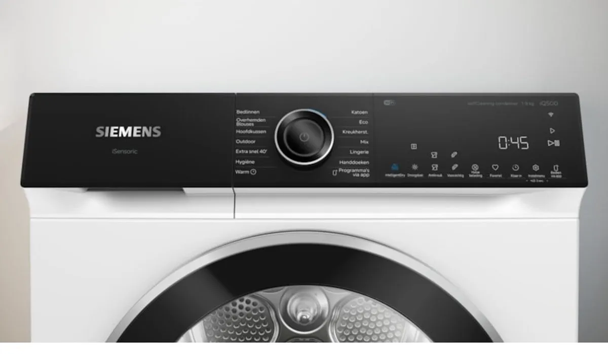 Siemens iQ500 WQ45H2B7NL Warmtepompdroger 9kg - Wit