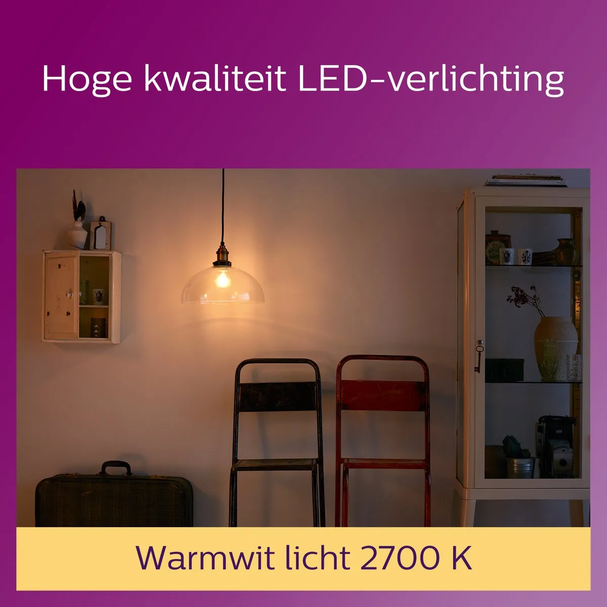 Philips LED E27 Warmwit 7W - 2 Stuks
