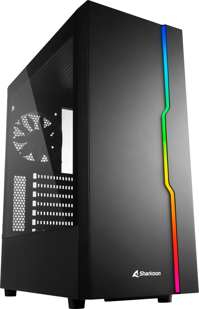 Sharkoon RGB Slider ATX Semi-tower - 1x 2.5"/3.5" Bay