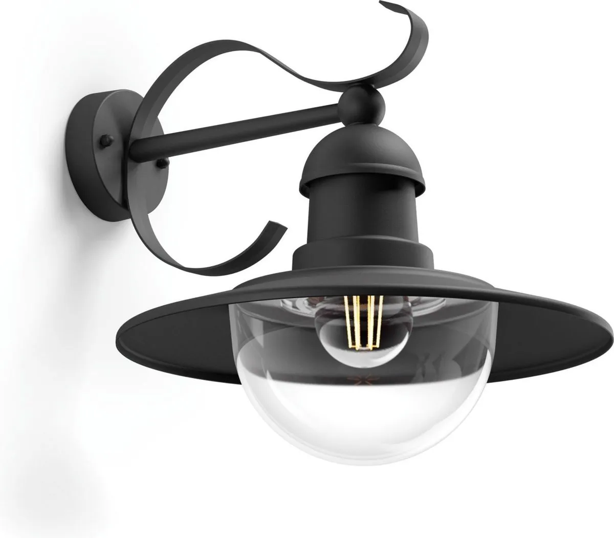 Philips LED Topiary Wandlamp Buiten - 60W - Zwart - afbeelding 5 van 5
