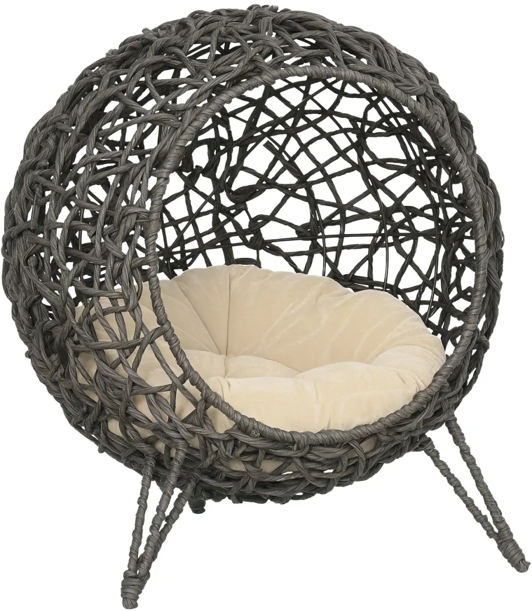 PawHut Rattan Kattenhuis
