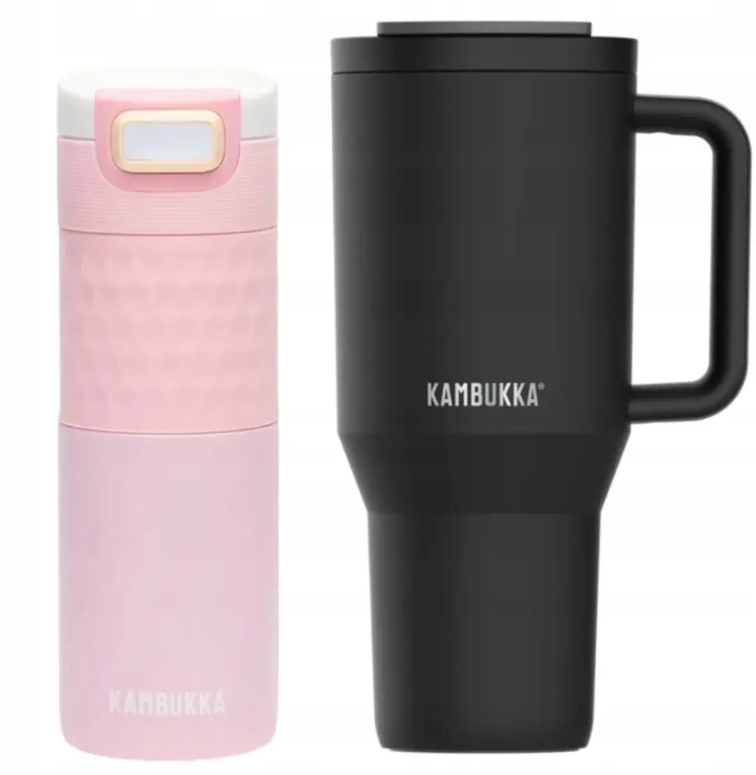 Kambukka Rider Pink Set: Rio 950ml met rietje & Etna Grip 500ml