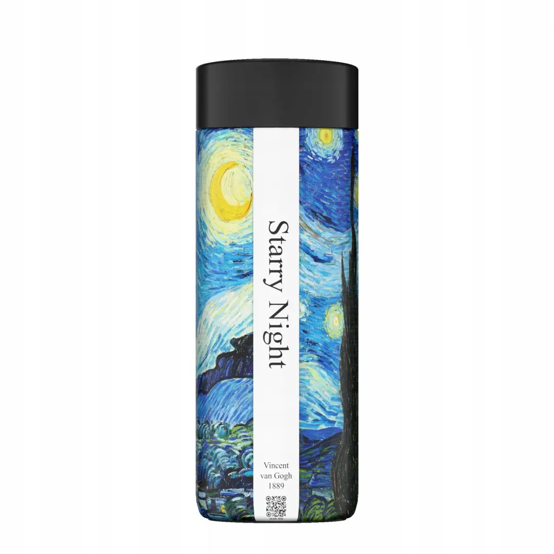 Set van 2 Thermische Mokken, 300ml & 500ml, RVS, Van Gogh Kunst