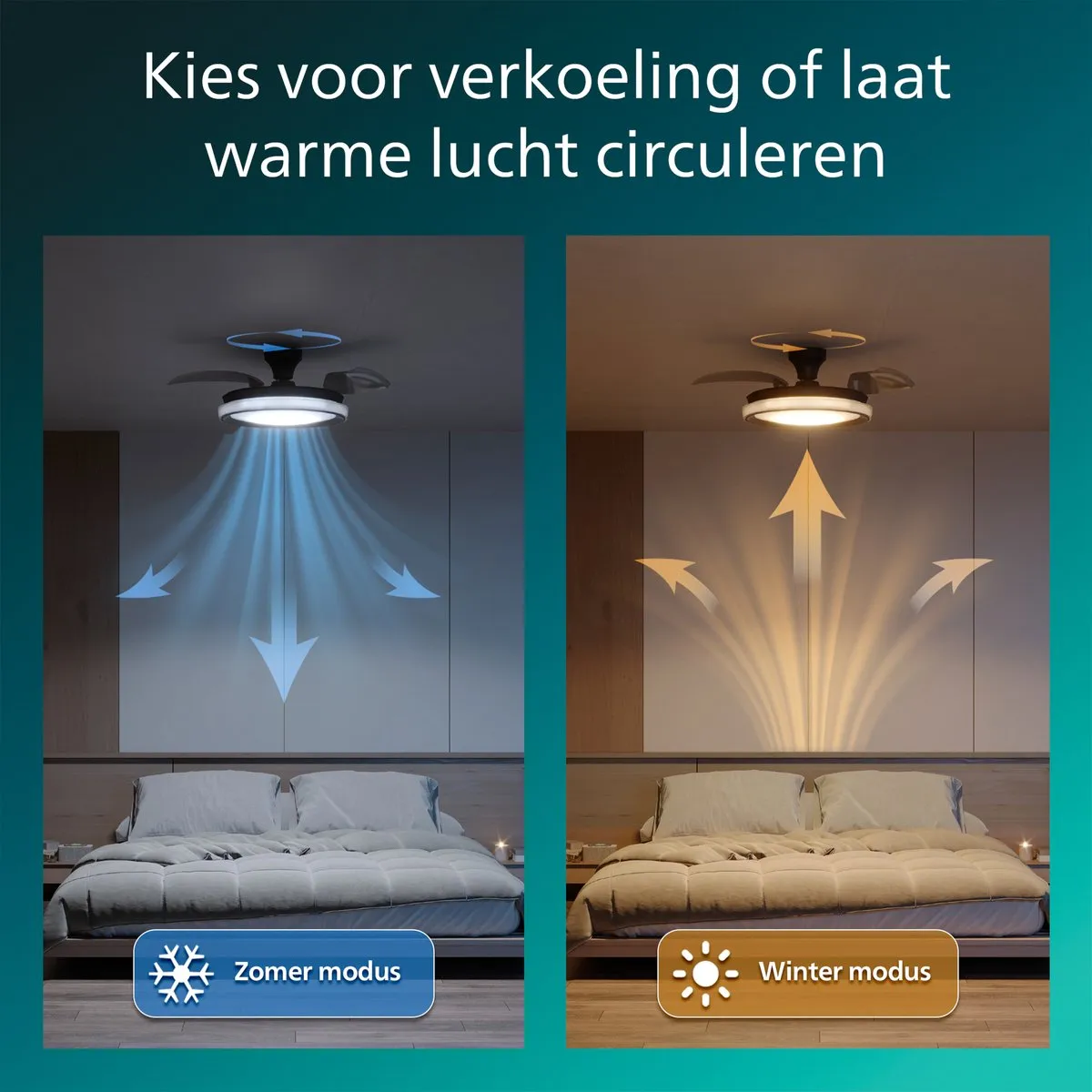 Philips Bliss Plafondventilator 106cm - 4500 Lumen - Zwart