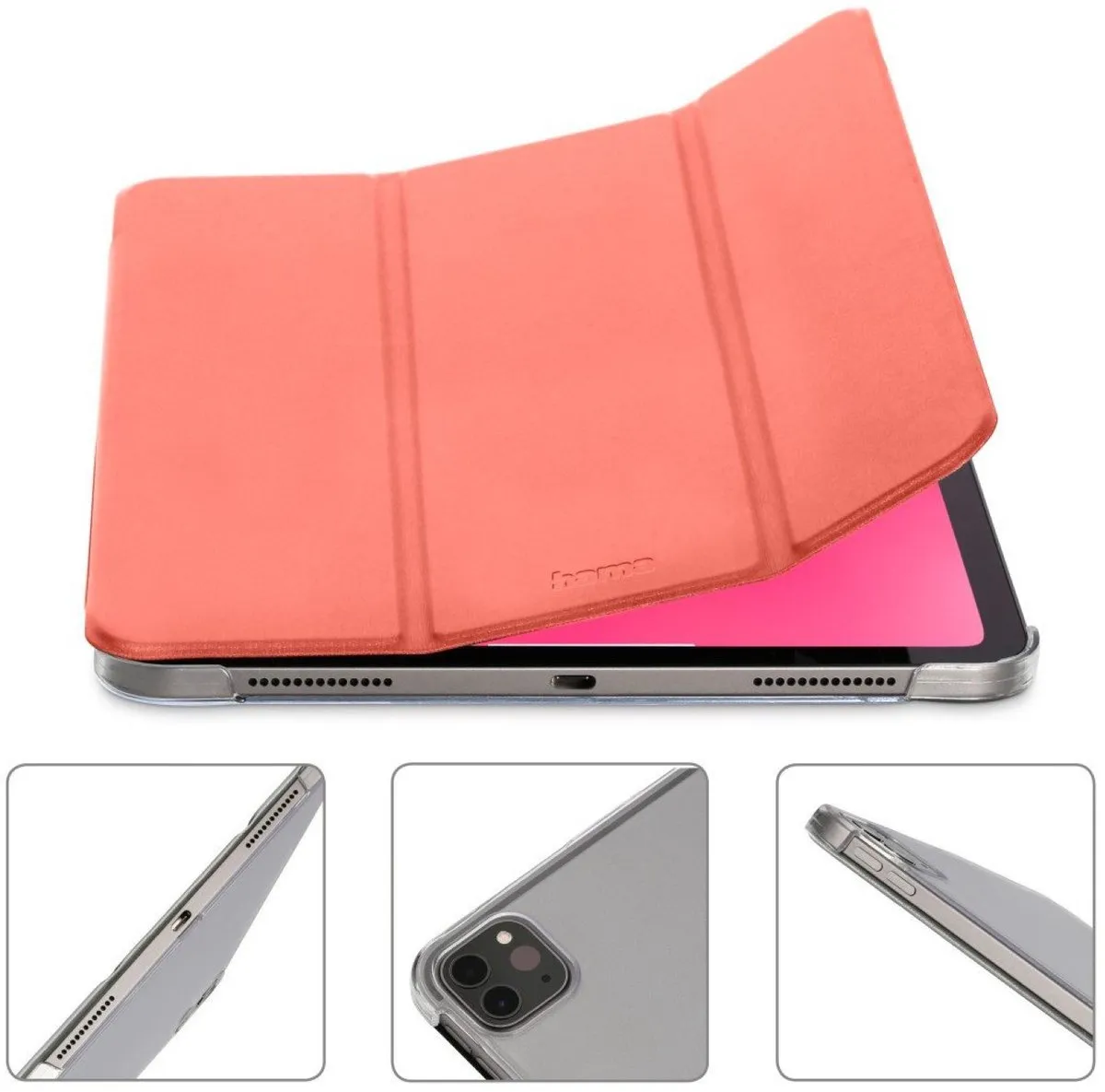 Hama Tablethoes Fold Clear iPad Pro 11 - Koraal - afbeelding 6 van 6