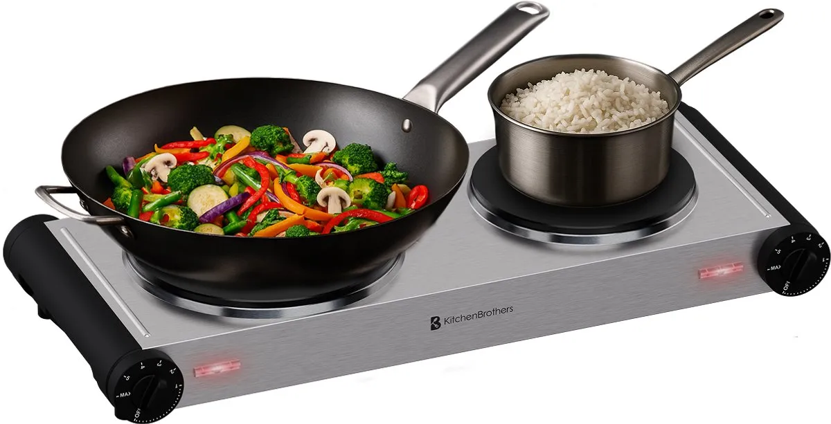KitchenBrothers KB4172 Elektrische Kookplaat 2 Pits