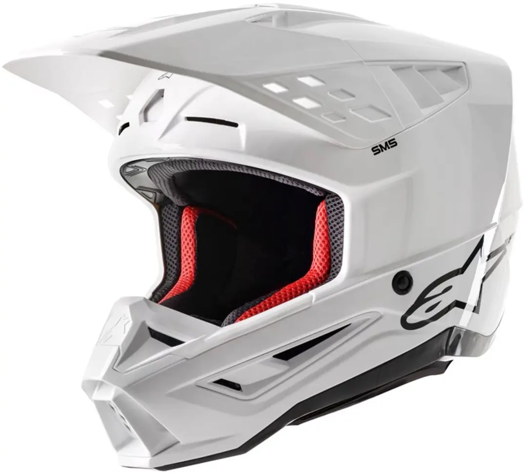 Alpinestars S-M5 Solid Helm Ece 22.06 Wit Glanzend