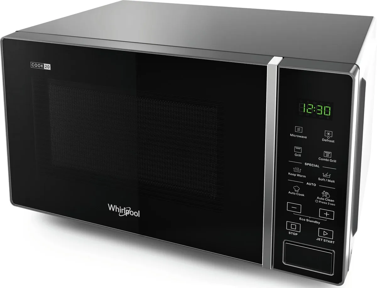 Whirlpool MWP 203 SB Vrijstaande Grill-Magnetron 700W - 20L - Zwart