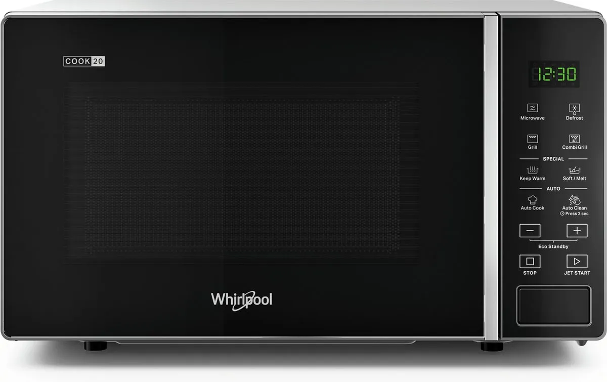 Whirlpool MWP 203 SB Vrijstaande Grill-Magnetron 700W - 20L - Zwart