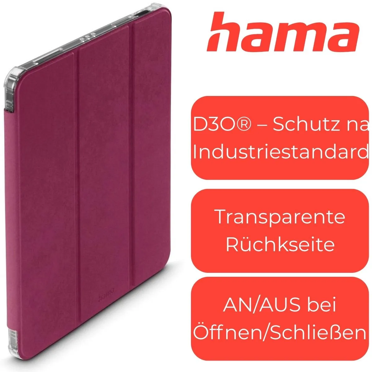 Hama Tablethoes iPad Pro 11 00227021 - Bordeaux - afbeelding 6 van 6