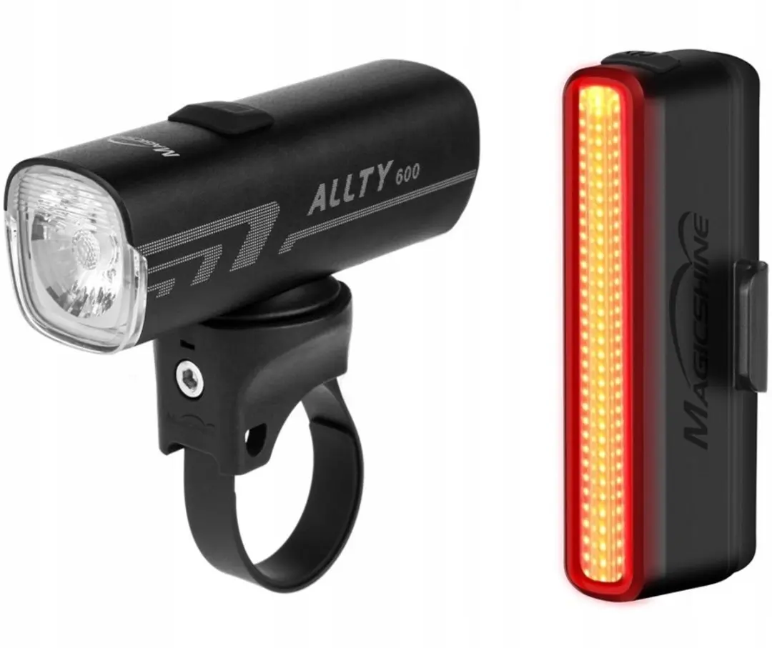Merkloos Fietsverlichtingsset: Voor & Achterlicht, 600 Lumen, USB
