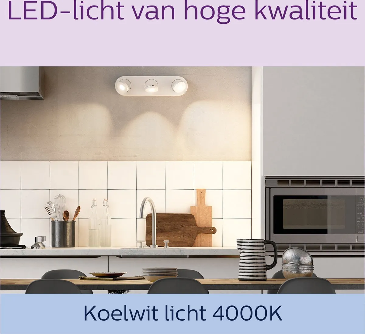 Philips LED Spot GU10 4.6W Koelwit - 6 Stuks