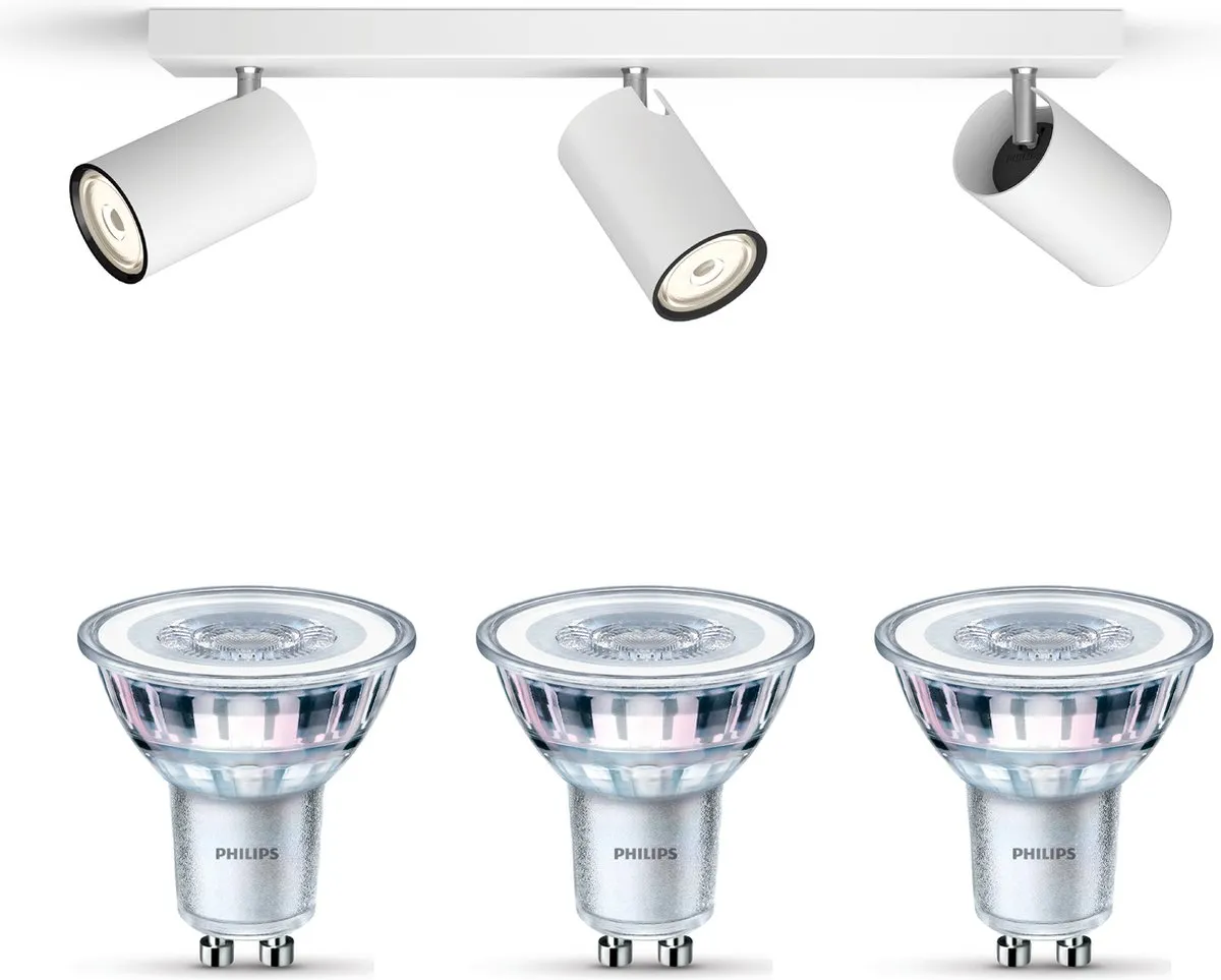 Philips Kosipo Opbouwspot 3x GU10 Warmwit 4,6W