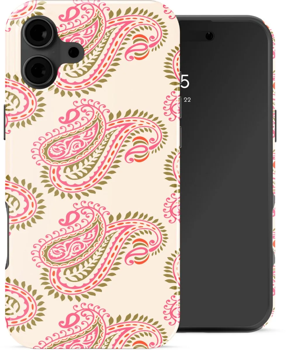 Selencia Hoesje iPhone 16 Paisley Blush