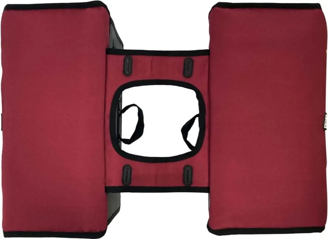 Willex Dubbele Fietstas Canvas 30 liter - Rood - afbeelding 4 van 6