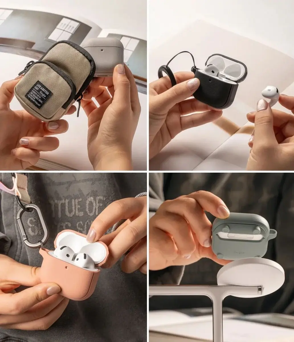 Ringke Onyx Magnetic Hoesje AirPods 4 - Groen - afbeelding 6 van 6
