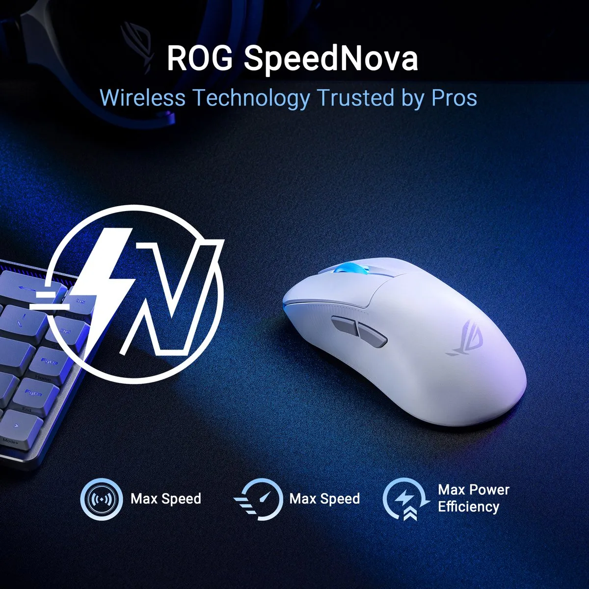 ASUS ROG Keris II Gaming Muis 90MP03N0-BMUA10 - 42.000 DPI - Wit